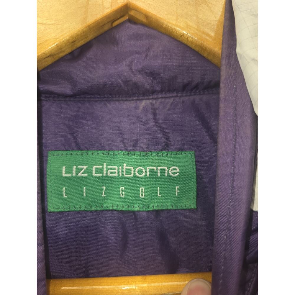 Liz Claiborne purple Acadia anorak windbreaker jacket small stain - Picture 3 of 10